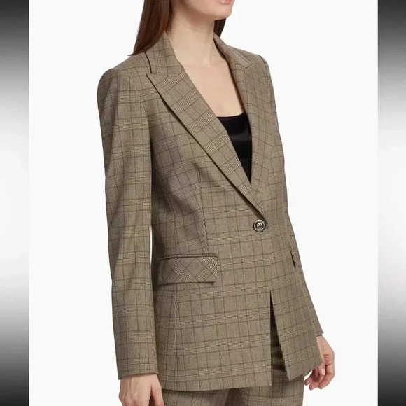 Veronica Beard Dickey Long Tailored plaid Jacket/ blazer US 4 - Picture 4 of 14